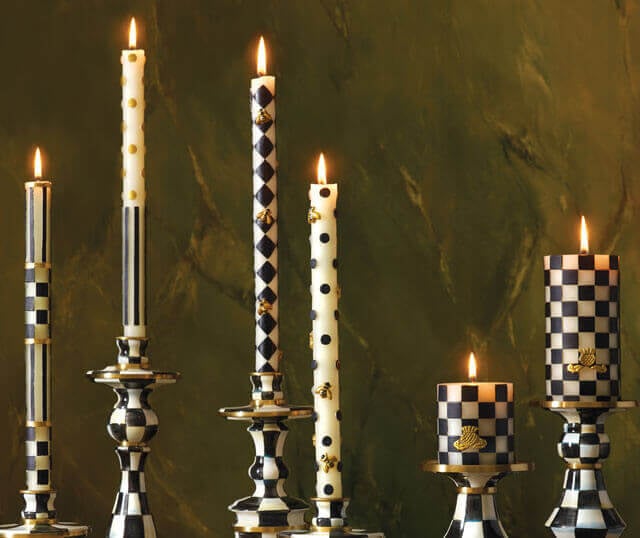 mackenzie childs candles and candle holders decor