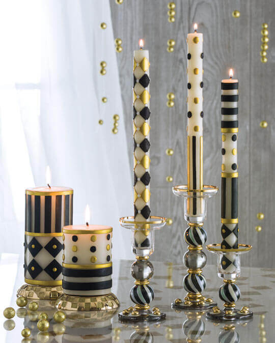 Mackenzie Childs Candles And Candle Holders Decor Add A Touch Of Mackenzie Childs To Your Dining Table With Our Pillar And Dinner