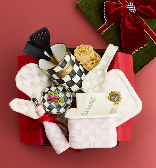 Colourful MacKenzie-Childs pieces styled for gifting