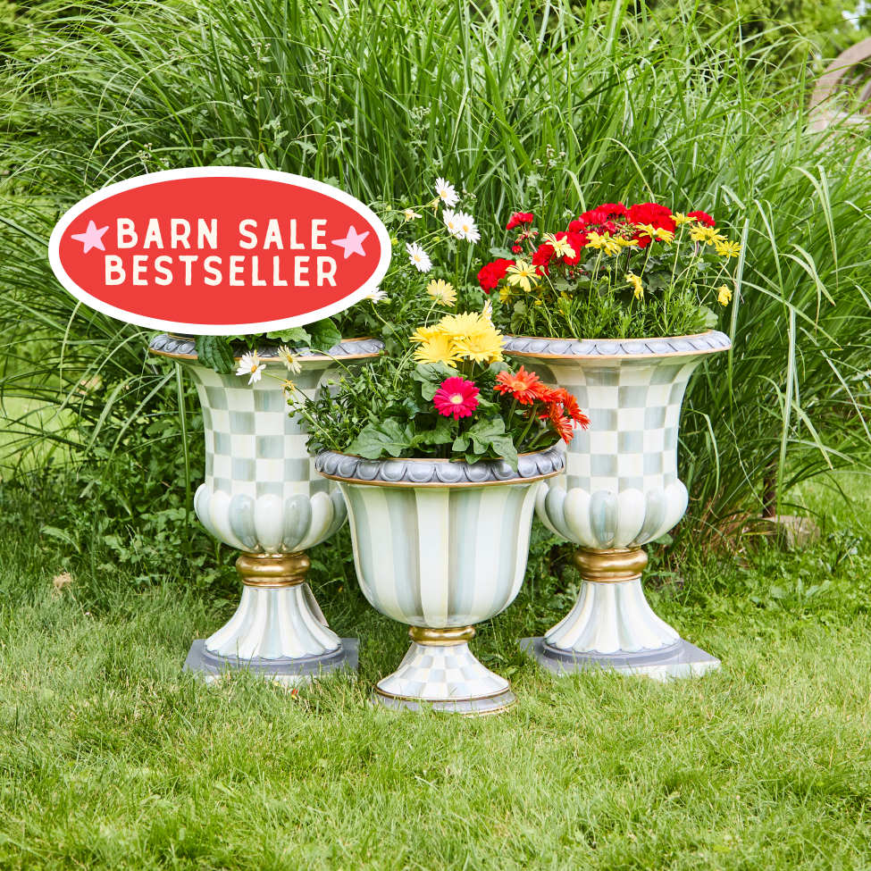 Image features the bestselling sterling check urn