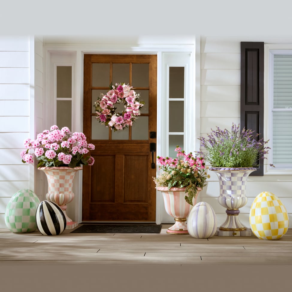 Upgrade Your Entryway - featuring our iconic urns & new colorful egg trophies