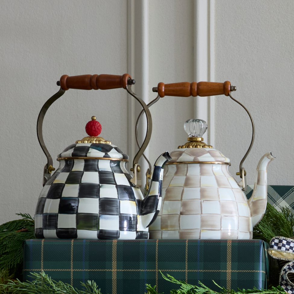 Bestsellers & Trending Styles - image features Courtly Check & Mocha Check Tea Kettle
