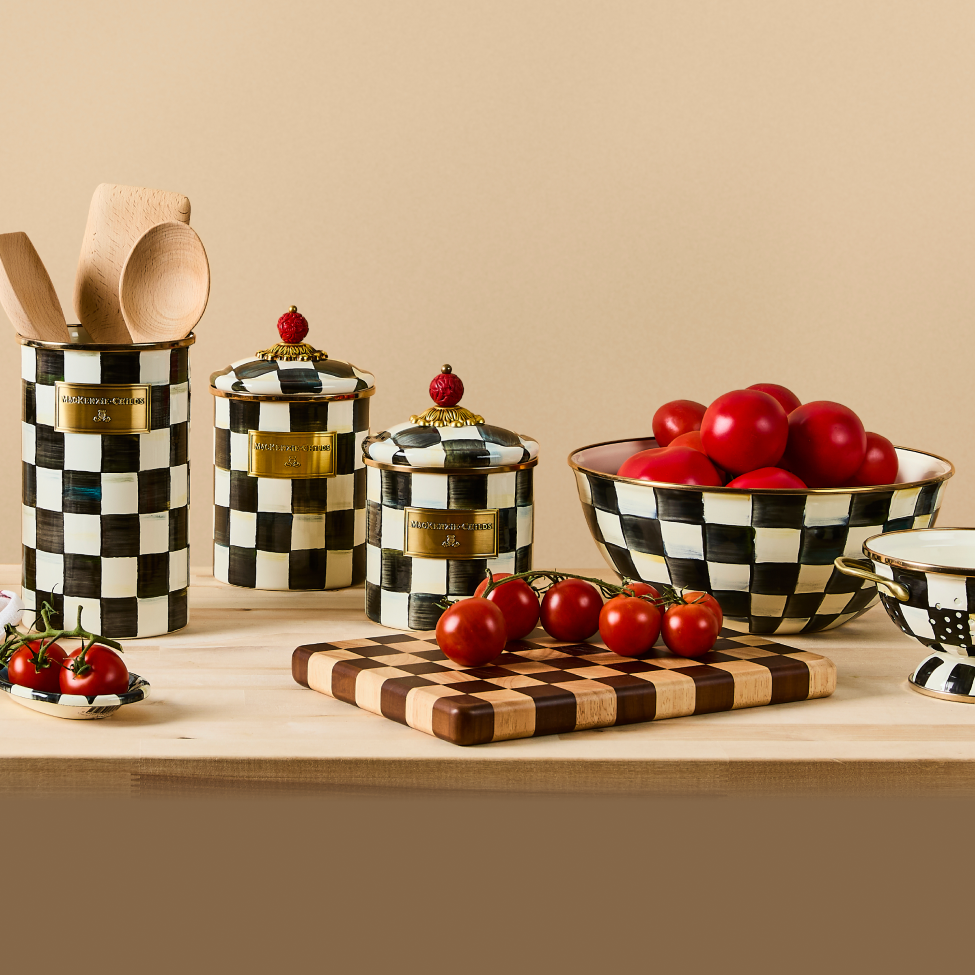 Florals are trending! Image features our new Rosy English Garden canisters