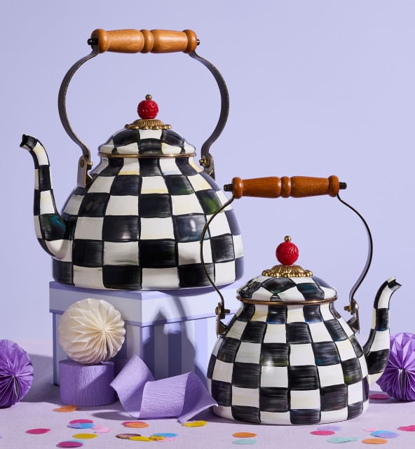 Up To 50% Off Kitchen And Dining Favorites - image features Courtly Check Tea kettle