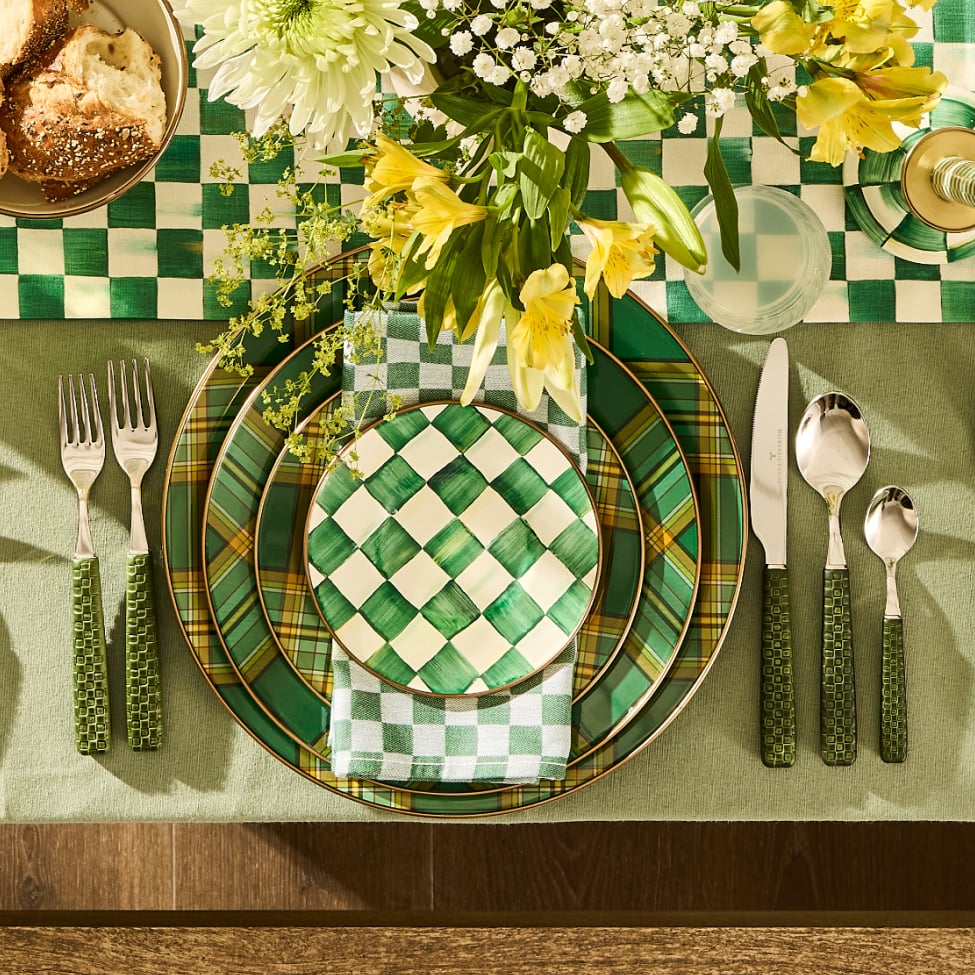 Celebrating St. Patrick's Day - image features Emerald Check & Tartan Place Setting